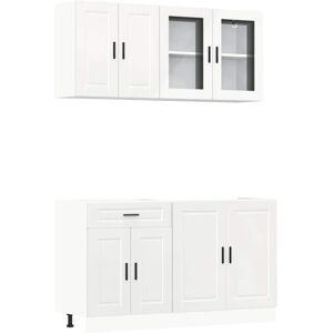 Vidaxl - 4 Piece Kitchen Cabinet Set Porto High Gloss White Engineered Wood Vidaxl - 4 Piece Kitchen Cabinet Set Porto High Gloss White Engineered Wood