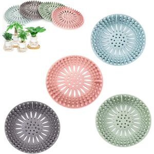 Gotrays - 4 Pieces Silicone Hair Filter, Drain Protector Filter for Drain Holes, Used in Bathroom and Kitchen, Bathroom, Easy to Clean Gotrays - 4 Pieces Silicone Hair Filter, Drain Protector Filter for Drain Holes, Used in Bathroom and Kitchen, Bathroom, Easy to Clean