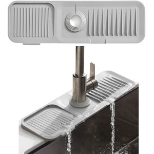 BEIJIYI 4515cm Silicone Faucet Mat, Kitchen Sink Drying Mat, Faucet Protector Mat, Splash Guard, Kitchen and Bathroom Accessory (Light Gray) BEIJIYI 4515cm Silicone Faucet Mat, Kitchen Sink Drying Mat, Faucet Protector Mat, Splash Guard, Kitchen and Bathroom Accessory (Light Gray)