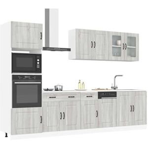 Vidaxl - 7 Piece Kitchen Cabinet Set Kalmar Grey Sonoma Engineered Wood Vidaxl - 7 Piece Kitchen Cabinet Set Kalmar Grey Sonoma Engineered Wood