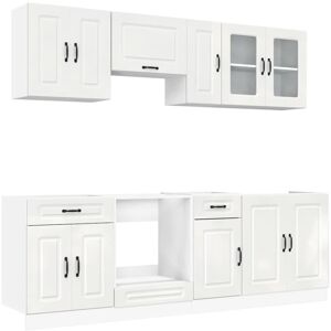 Vidaxl - 8 Piece Kitchen Cabinet Set Kalmar High Gloss White Engineered Wood Vidaxl - 8 Piece Kitchen Cabinet Set Kalmar High Gloss White Engineered Wood