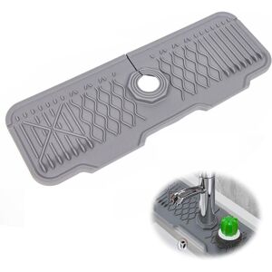 AlwaysH Silicone Faucet Mat, Extended Splash Guard for Faucet, Adjustable Sink Drying Pads to Protect Bathroom and Kitchen Countertops Dry(43.3 x 15 AlwaysH Silicone Faucet Mat, Extended Splash Guard for Faucet, Adjustable Sink Drying Pads to Protect Bathroom and Kitchen Countertops Dry(43.3 x 15