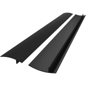 Alwaysh - Stove and Counter Gap Covers (25' 2 Pack) - Heat Resistant - Seals Gaps Between Stove and Counter - Easy to Clean - Black Alwaysh - Stove and Counter Gap Covers (25' 2 Pack) - Heat Resistant - Seals Gaps Between Stove and Counter - Easy to Clean - Black