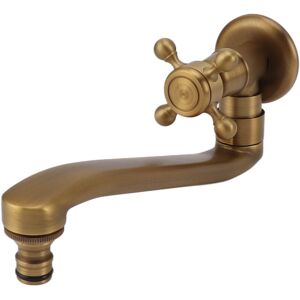 Groofoo - Antique Garden Faucet with Extended Spout Antifreezing Copper Wall Mount Single Cold Water Tap for Washing Sharp Spout Groofoo - Antique Garden Faucet with Extended Spout Antifreezing Copper Wall Mount Single Cold Water Tap for Washing Sharp Spout