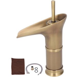 Groofoo - Basin Faucet Antique European Style Brass Rotatable Kitchen Water Mixing Tap for Cold and Hot Water Groofoo - Basin Faucet Antique European Style Brass Rotatable Kitchen Water Mixing Tap for Cold and Hot Water