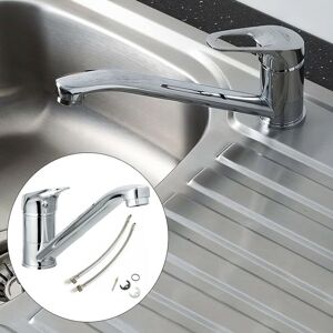 Bristan - Monbloc Kitchen Sink Mixer Tap Single Lever Swivel Spout Chrome + Flexi Bristan - Monbloc Kitchen Sink Mixer Tap Single Lever Swivel Spout Chrome + Flexi