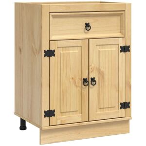 Cabinet with Drawer Honey 60 x 46 x 81.5 cm Solid Pine Wood vidaXL Cabinet with Drawer Honey 60 x 46 x 81.5 cm Solid Pine Wood vidaXL