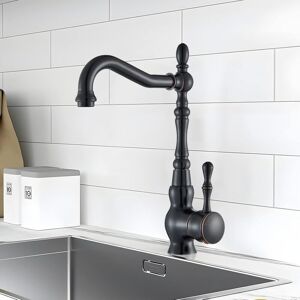 Black Kitchen Faucet 360° Swivel Spout Sink Mixer Tap Vintage Black Kitchen Faucet - Ccykxa Black Kitchen Faucet 360° Swivel Spout Sink Mixer Tap Vintage Black Kitchen Faucet - Ccykxa