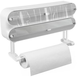 CCYKXA A 3 in 1 Aluminum Foil and Film Dispenser, Wall Mounted Paper Towel Dispenser for Kitchen, Food Film Dispenser, Magnetic Foil Cutter with Paper Towel CCYKXA A 3 in 1 Aluminum Foil and Film Dispenser, Wall Mounted Paper Towel Dispenser for Kitchen, Food Film Dispenser, Magnetic Foil Cutter with Paper Towel