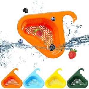 Csparkv - 4 Colors Triangle Filter Basket, Triangle Sink Strainer Basket, Sink Strainer, Sink Organizer for Vegetable/Fruit Kitchen Colander Tea Csparkv - 4 Colors Triangle Filter Basket, Triangle Sink Strainer Basket, Sink Strainer, Sink Organizer for Vegetable/Fruit Kitchen Colander Tea