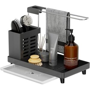 Csparkv - Blackmm) Kitchen Sink Sponge Holder Organizer - Kitchen Sink Storage Suitable for Kitchen Sinks, Bathrooms and Countertops. Csparkv - Blackmm) Kitchen Sink Sponge Holder Organizer - Kitchen Sink Storage Suitable for Kitchen Sinks, Bathrooms and Countertops.