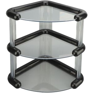 GROOFOO Desktop Corner Stand Multipurpose Simple Stylish Large Capacity 3 Tiers Corner Storage Organizer for Bathroom Kitchen Office Black GROOFOO Desktop Corner Stand Multipurpose Simple Stylish Large Capacity 3 Tiers Corner Storage Organizer for Bathroom Kitchen Office Black