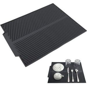 HÉLOISE Silicone Dish Drying Mat Reusable Eco-Friendly Dish Drying Mat Non-Slip Dishwashing Silicone Drainage Pad,44x33cm(Black) HÉLOISE Silicone Dish Drying Mat Reusable Eco-Friendly Dish Drying Mat Non-Slip Dishwashing Silicone Drainage Pad,44x33cm(Black)