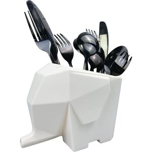 Longziming - Elephant Cutlery Holder Drainer Sponge Holder White Kitchen Sink With Drain Hole for Storing Knives and Forks Sponge Rack Toothbrush Longziming - Elephant Cutlery Holder Drainer Sponge Holder White Kitchen Sink With Drain Hole for Storing Knives and Forks Sponge Rack Toothbrush
