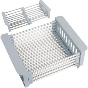 HÉLOISE Extendable Sink Drainer, Sink Adjustable Dish Drainer, Stainless Steel Adjustable Dish Drainer, Telescopic Drain Basket Dish Drainer (30x22.5x9.5cm) HÉLOISE Extendable Sink Drainer, Sink Adjustable Dish Drainer, Stainless Steel Adjustable Dish Drainer, Telescopic Drain Basket Dish Drainer (30x22.5x9.5cm)