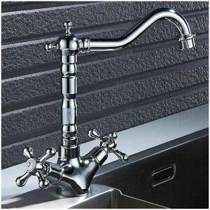 Buyaparcel - French Classic Traditional Mono Kitchen Sink Basin Mixer Tap Chrome Swivel Spout Buyaparcel - French Classic Traditional Mono Kitchen Sink Basin Mixer Tap Chrome Swivel Spout