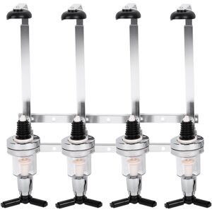 Groofoo - Bar Accessory 4 Bottle Spirits Rotary Wall Mounted Bottle Stand Dispenser Rack Groofoo - Bar Accessory 4 Bottle Spirits Rotary Wall Mounted Bottle Stand Dispenser Rack