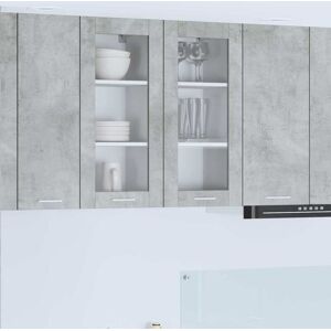 Hanging Cabinet with Door 2 pcs Concrete Grey 40 x 31 x 80 cm vidaXL Hanging Cabinet with Door 2 pcs Concrete Grey 40 x 31 x 80 cm vidaXL