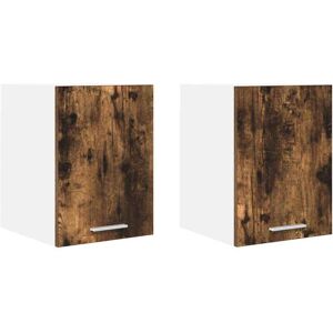 Hanging Cabinet Riga 2 pcs Old Wood and White 30 x 31 x 40 cm vidaXL Hanging Cabinet Riga 2 pcs Old Wood and White 30 x 31 x 40 cm vidaXL