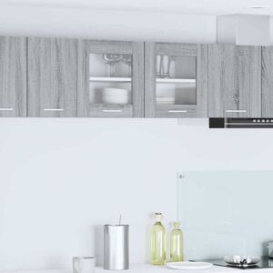 Hanging Cabinet with Door Grey Sonoma and White 80 x 31 x 40 cm vidaXL Hanging Cabinet with Door Grey Sonoma and White 80 x 31 x 40 cm vidaXL