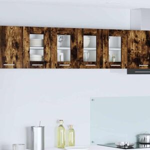 Hanging Cabinet Riga Smoked Oak 60 x 31 x 40 cm Engineered Wood vidaXL Hanging Cabinet Riga Smoked Oak 60 x 31 x 40 cm Engineered Wood vidaXL