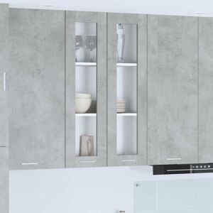 Hanging Cabinet Concrete Grey 60 x 31 x 100 cm Engineered Wood vidaXL Hanging Cabinet Concrete Grey 60 x 31 x 100 cm Engineered Wood vidaXL