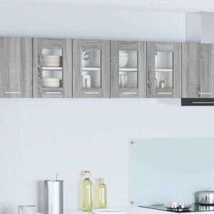 Hanging Cabinet Grey Sonoma 60 x 31 x 40 cm Engineered Wood vidaXL Hanging Cabinet Grey Sonoma 60 x 31 x 40 cm Engineered Wood vidaXL