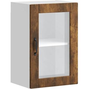Vidaxl - Kitchen Wall Cabinet with Glass Door Porto Smoked Oak Vidaxl - Kitchen Wall Cabinet with Glass Door Porto Smoked Oak