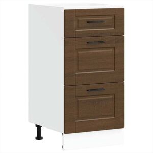 Kitchen Base Cabinet Porto Brown Oak Engineered Wood vidaXL Kitchen Base Cabinet Porto Brown Oak Engineered Wood vidaXL