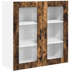 Kitchen Wall Cabinet Smoked Oak 80 x 31 x 80 cm Engineered Wood vidaXL Kitchen Wall Cabinet Smoked Oak 80 x 31 x 80 cm Engineered Wood vidaXL