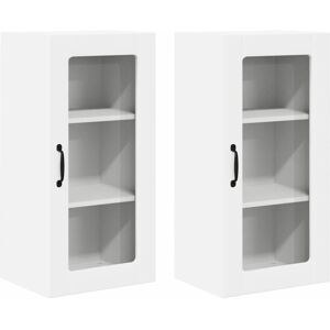 Kitchen Cabinet 2 pcs White 40 x 31 x 80 cm Engineered Wood vidaXL Kitchen Cabinet 2 pcs White 40 x 31 x 80 cm Engineered Wood vidaXL
