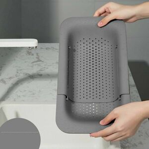 HOOPZI Kitchen Drain Basket, Sink Drying Rack for Storage and Washing of Dishes / Fruits / Vegetables (gray) HOOPZI Kitchen Drain Basket, Sink Drying Rack for Storage and Washing of Dishes / Fruits / Vegetables (gray)