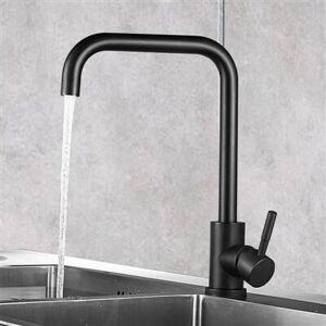 AOUGO Kitchen Faucet Black 7-Shape Kitchen Faucet in 304 Brushed Steel Kitchen Mixer Tap 360 Rotating with Removable Aerator Anti-limestone Kitchen AOUGO Kitchen Faucet Black 7-Shape Kitchen Faucet in 304 Brushed Steel Kitchen Mixer Tap 360 Rotating with Removable Aerator Anti-limestone Kitchen