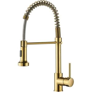 LINGHHANG Kitchen faucet, single-handle spring-loaded kitchen mixer tap, 360° swivel, 2 spray modes LINGHHANG Kitchen faucet, single-handle spring-loaded kitchen mixer tap, 360° swivel, 2 spray modes