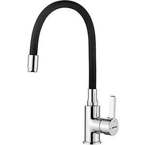 Ymyny - Kitchen faucet with flexible spout, single lever sink mixer, chrome Ymyny - Kitchen faucet with flexible spout, single lever sink mixer, chrome