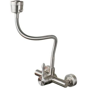 AIPERQ Kitchen Mixer Tap 304 Stainless Steel Wall Mount Kitchen Faucet 360° Swivel Spout Kitchen Tap (Wall Mount) AIPERQ Kitchen Mixer Tap 304 Stainless Steel Wall Mount Kitchen Faucet 360° Swivel Spout Kitchen Tap (Wall Mount)