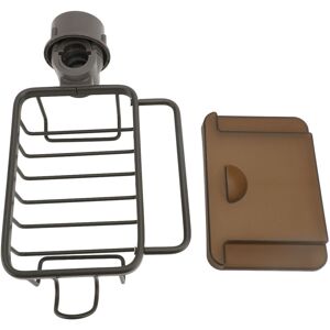 GROOFOO Kitchen Sink Faucet Organizer Thickened Aluminum Adjustable Multifunction Sponge Holder with Hanging Rod Hook and Drain Tray Left Grey GROOFOO Kitchen Sink Faucet Organizer Thickened Aluminum Adjustable Multifunction Sponge Holder with Hanging Rod Hook and Drain Tray Left Grey