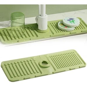Cyslmuk - Kitchen Sink Faucet Pad, Faucet Protector Drain Pad, Silicone Faucet Handle Dripper for Kitchen Bathroom Sink (Green) Cyslmuk - Kitchen Sink Faucet Pad, Faucet Protector Drain Pad, Silicone Faucet Handle Dripper for Kitchen Bathroom Sink (Green)