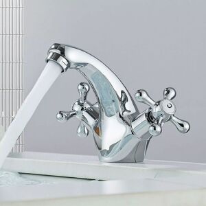 ZAMERY Kitchen Sink Mixer Taps Monobloc Swivel Spout Chrome Brass Dual Lever Kitchen Taps Hot & Cold Water Control + Free Hoses ZAMERY Kitchen Sink Mixer Taps Monobloc Swivel Spout Chrome Brass Dual Lever Kitchen Taps Hot & Cold Water Control + Free Hoses