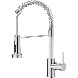 Kitchen Tap, Spring Kitchen Sink Mixer Taps, Commercial Faucet Single Handle Lever, High Arc Swivel 360 with 2 Spray Mode, Polished Chrome Kitchen Tap, Spring Kitchen Sink Mixer Taps, Commercial Faucet Single Handle Lever, High Arc Swivel 360 with 2 Spray Mode, Polished Chrome