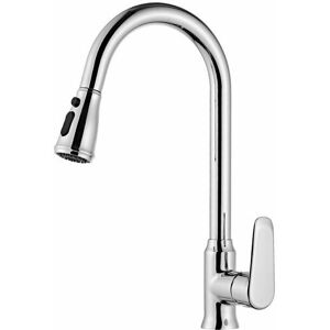 HOOPZI Kitchen Tap with Pull Down Sprayer, High Arc Gooseneck Kitchen Sink Faucet, Single Handle Stainless Steel Mixer Tap (Electroplated brass) HOOPZI Kitchen Tap with Pull Down Sprayer, High Arc Gooseneck Kitchen Sink Faucet, Single Handle Stainless Steel Mixer Tap (Electroplated brass)