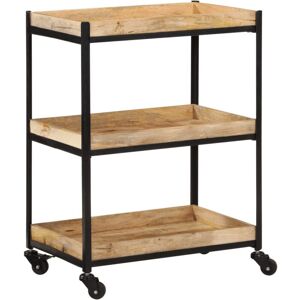 Kitchen Trolley 60x40x80 cm Solid Rough Wood Mango vidaXL Kitchen Trolley 60x40x80 cm Solid Rough Wood Mango vidaXL
