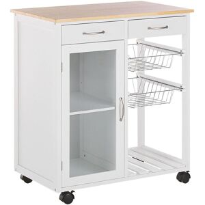 BELIANI Kitchen Trolley BOVES White BELIANI Kitchen Trolley BOVES White