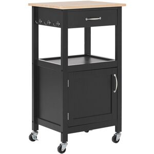 BELIANI Kitchen Trolley SIENA Black BELIANI Kitchen Trolley SIENA Black