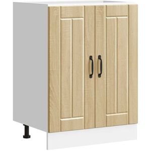 Sink Base Cabinet Lucca Sonoma Oak Engineered Wood Vidaxl Sink Base Cabinet Lucca Sonoma Oak Engineered Wood Vidaxl