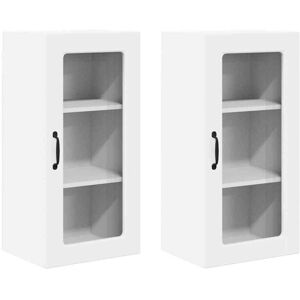 Kitchen Cabinet 2 pcs High Gloss White 40 x 31 x 80 cm vidaXL Kitchen Cabinet 2 pcs High Gloss White 40 x 31 x 80 cm vidaXL