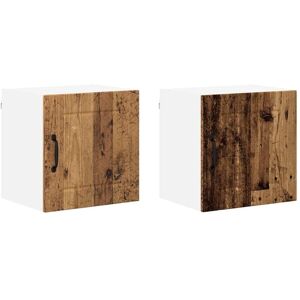 Kitchen Cabinet 2 pcs Old Wood 40 x 31 x 40 cm Engineered Wood vidaXL Kitchen Cabinet 2 pcs Old Wood 40 x 31 x 40 cm Engineered Wood vidaXL