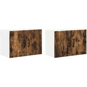 Kitchen Wall Cabinets 2 pcs Smoked Oak 60 x 31 x 40 cm vidaXL Kitchen Wall Cabinets 2 pcs Smoked Oak 60 x 31 x 40 cm vidaXL