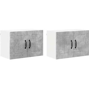 Kitchen Wall Cabinets 2 pcs Concrete Grey 60 x 31 x 40 cm vidaXL Kitchen Wall Cabinets 2 pcs Concrete Grey 60 x 31 x 40 cm vidaXL