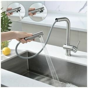 Dewdat - magic Kitchen Faucet with Spray Single Handle Pull-out Sink Spray with 2 Jets 360° Swivel Sink Mixer Single Handle Kitchen Mixer with Dewdat - magic Kitchen Faucet with Spray Single Handle Pull-out Sink Spray with 2 Jets 360° Swivel Sink Mixer Single Handle Kitchen Mixer with